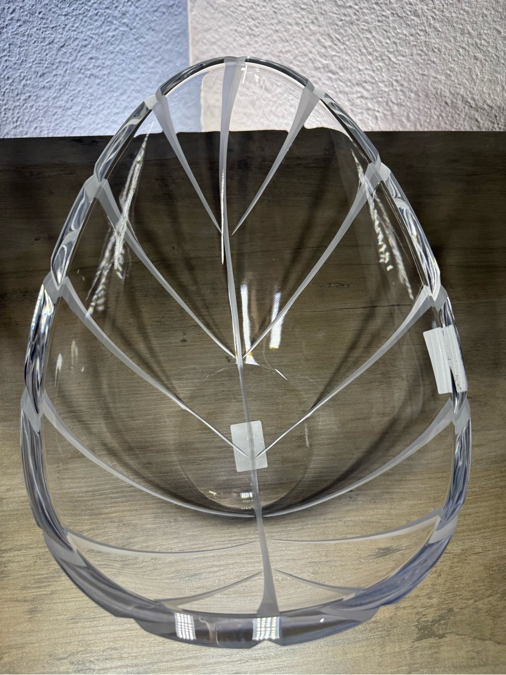 Villeroy & Boch Giant Lead Crystal Leaf Centerpiece Made In Slovenia
